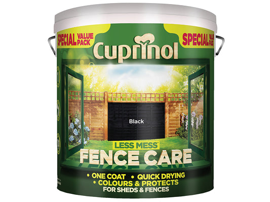 Cuprinol 5194069 Less Mess Fence Care Black 6 litre