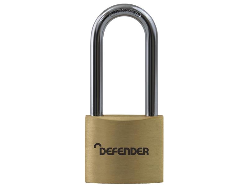 DEFENDER DFBP4/2.5 KA1 Brass Padlock Long Shackle 40mm Keyed Alike