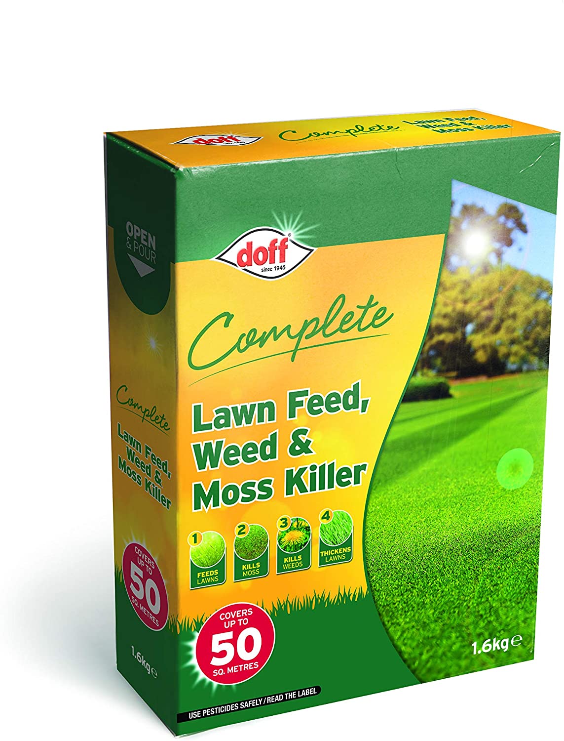 DOFF 1.6kg Complete Lawn Feed, Weed & Moss Killer