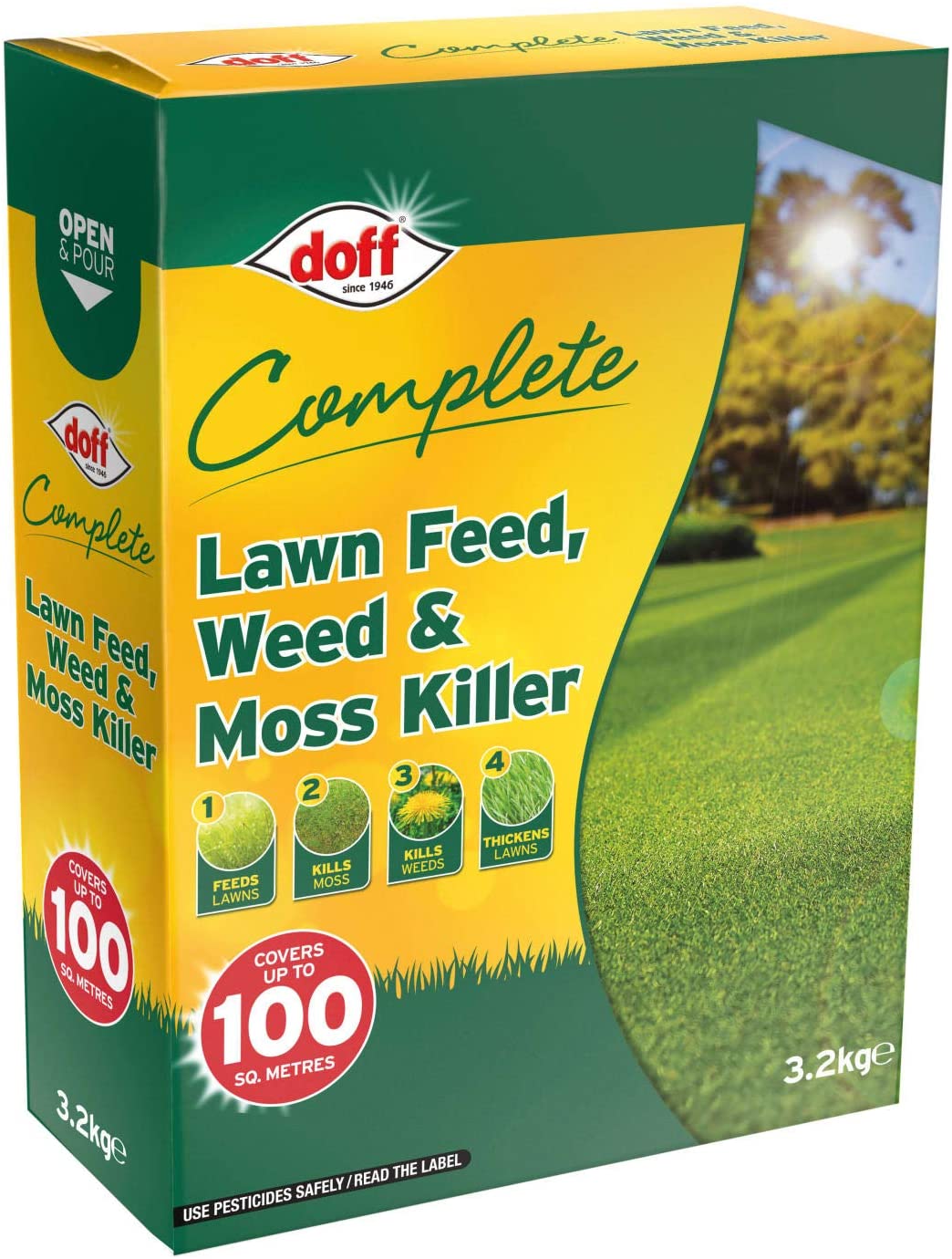 DOFF 3.2kg Complete Lawn Feed, Weed & Moss Killer 3.2kg