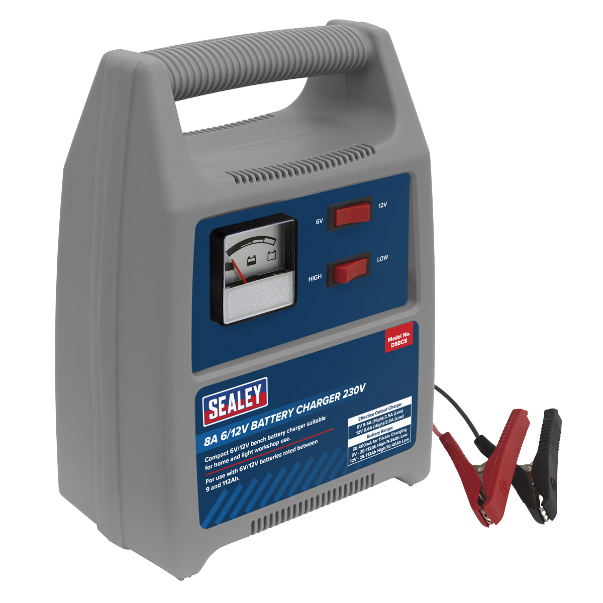 SEALEY - DSBC8 Battery Charger 8A 6/12V 230V