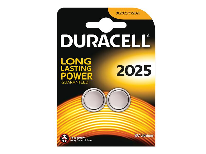 Duracell S5736 CR2025 Coin Lithium Battery (Pack 2)