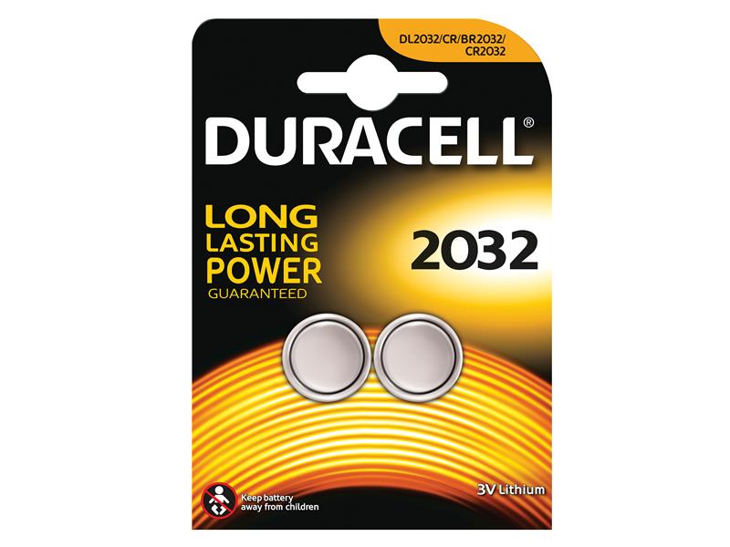 Duracell S5737 CR2032 Coin Lithium Battery (Pack 2)