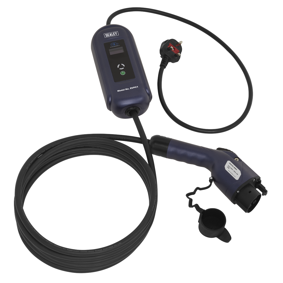 SEALEY - EVPC1 Portable EV Charger Type 1 to UK 10A 5m Cable