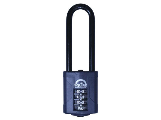 Squire CP40/2.5 CP40/2.5 Combination Padlock 4-Wheel 40mm Extra Long Shackle 63mm