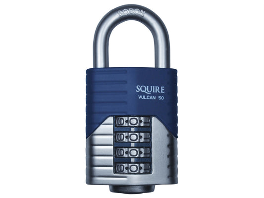 Squire VULCAN COMBI 50 Vulcan Open Boron Shackle Combination Padlock 50mm