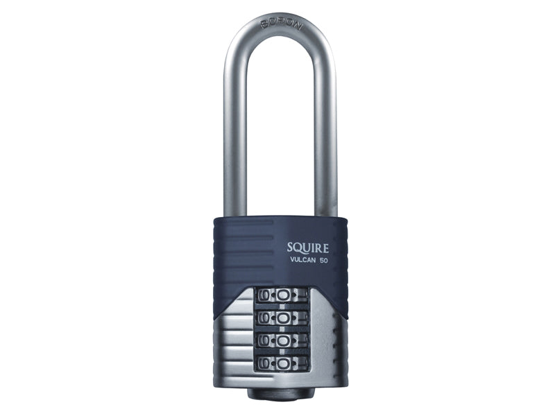 Squire VULCAN COMBI 50/2.5 Vulcan Long Boron Shackle Combination Padlock 50mm