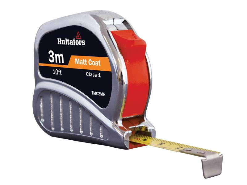 Hultafors 368013 TM3ME Chrome Tri-Matic Pocket Tape 3m/10ft (Width 13mm)
