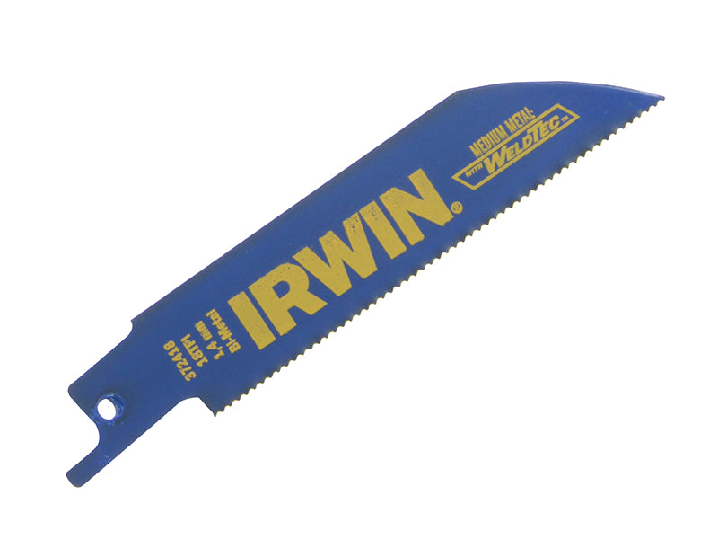 IRWIN® 10504148 418R Sabre Saw Blade for Metal Cutting 100mm Pack of 5