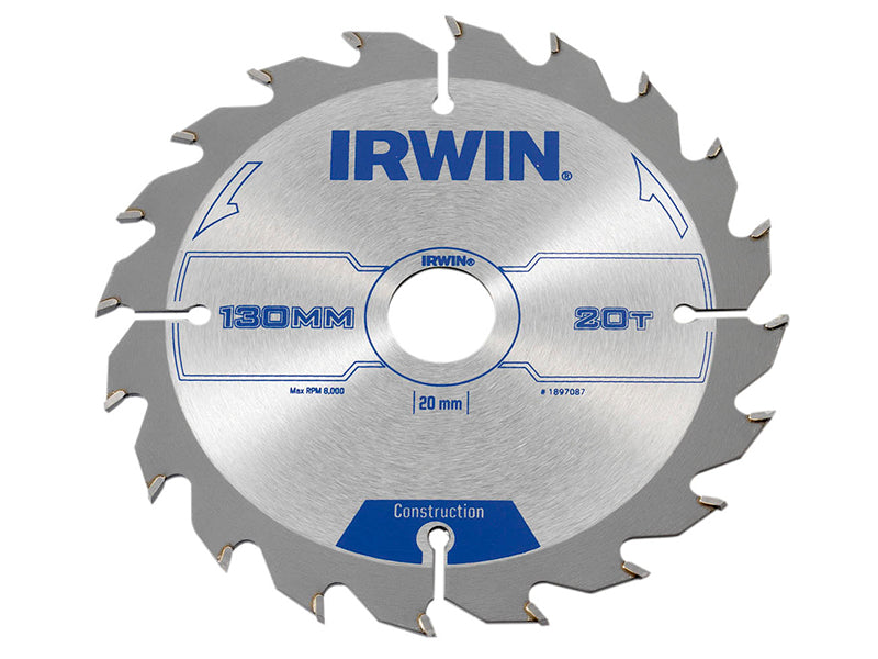 IRWIN® 1897087 Construction Circular Saw Blade 130 x 20mm x 20T ATB