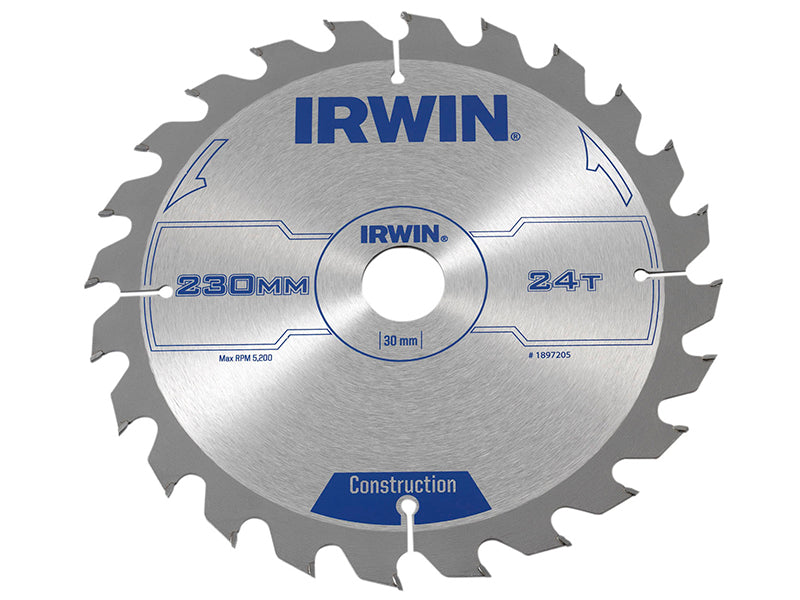 IRWIN® 1897205 Construction Circular Saw Blade 230 x 30mm x 24T ATB