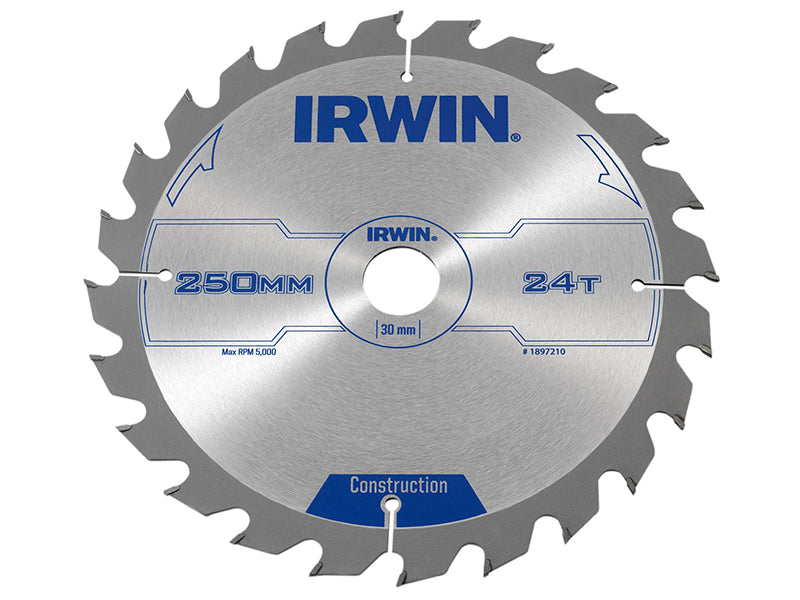 IRWIN® 1897210 General Purpose Table & Mitre Saw Blade 250 x 30mm x 24T ATB