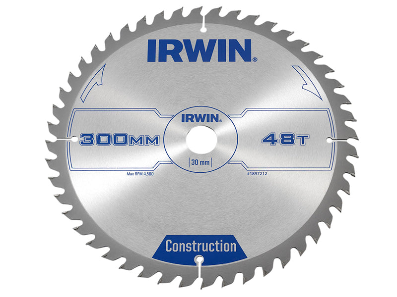 IRWIN® 1897212 General Purpose Table & Mitre Saw Blade 300 x 30mm x 48T ATB
