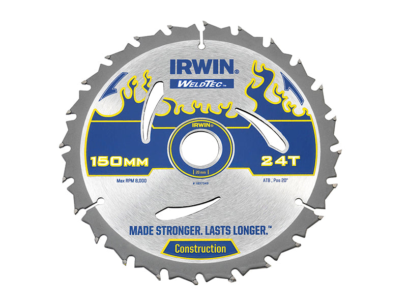 IRWIN® 1897349 Weldtec Circular Saw Blade 150 x 20mm x 24T ATB