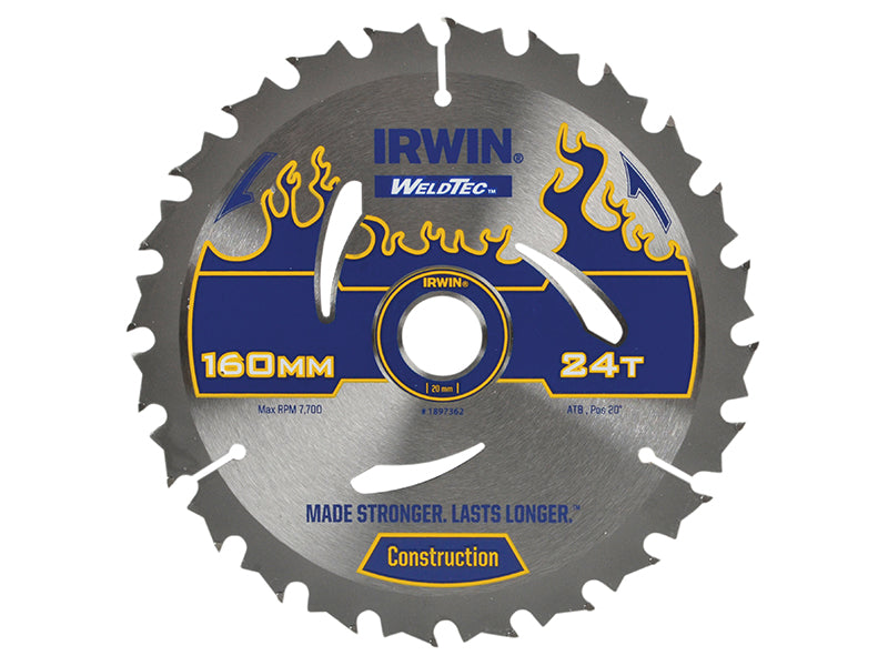 IRWIN® 1897362 Weldtec Circular Saw Blade 160 x 20mm x 24T ATB