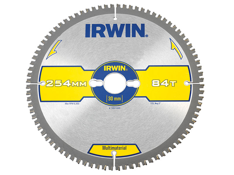 IRWIN® 1897444 Multi Material Circular Saw Blade 254 x 30mm x 84T TCG