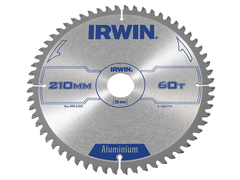 IRWIN® 1907775 Professional Aluminium Circular Saw Blade 210 x 30mm x 60T TCG