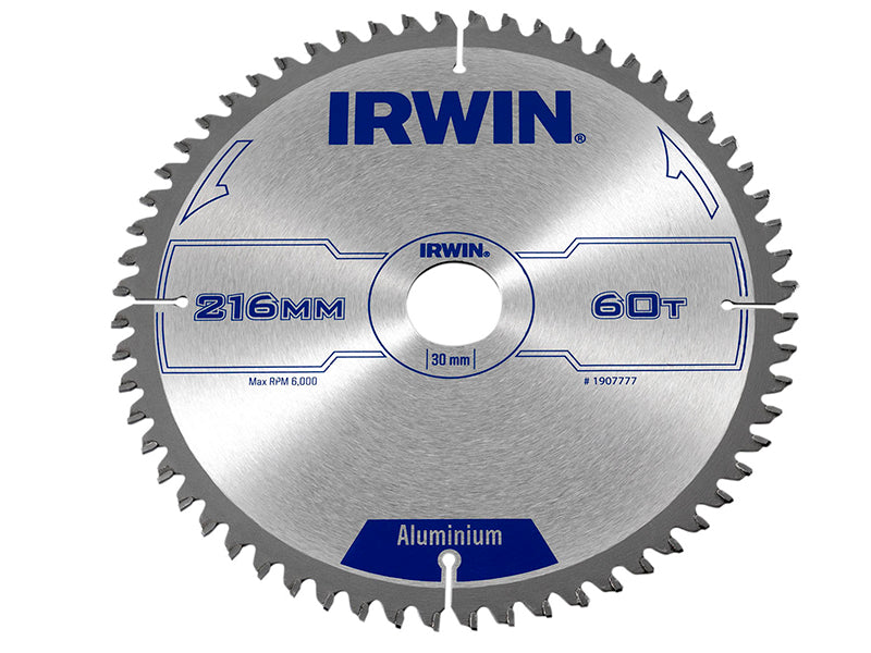 IRWIN® 1907777 Professional Aluminium Circular Saw Blade 216 x 30mm x 60T TCG