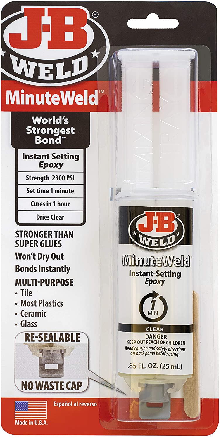JB Weld MinuteWeld 50101UK - Carded 25ml Resealable Syringe