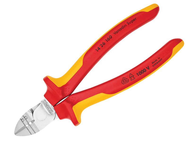 Knipex 14 26 160 SB  NEW VERSION VDE Diagonal Insulation Stripper & Side Cutter 160mm