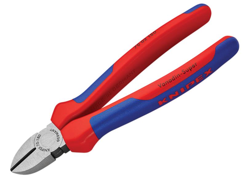Knipex 70 02 180 SB Diagonal Cutters Comfort Multi-Component Grip 180mm (7in)