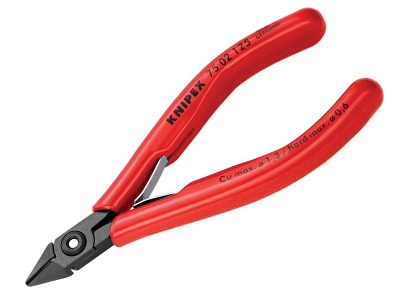 Knipex 75 02 125 SB Electronic Diagonal Cut Pliers Extra Slim PVC Grip 125mm