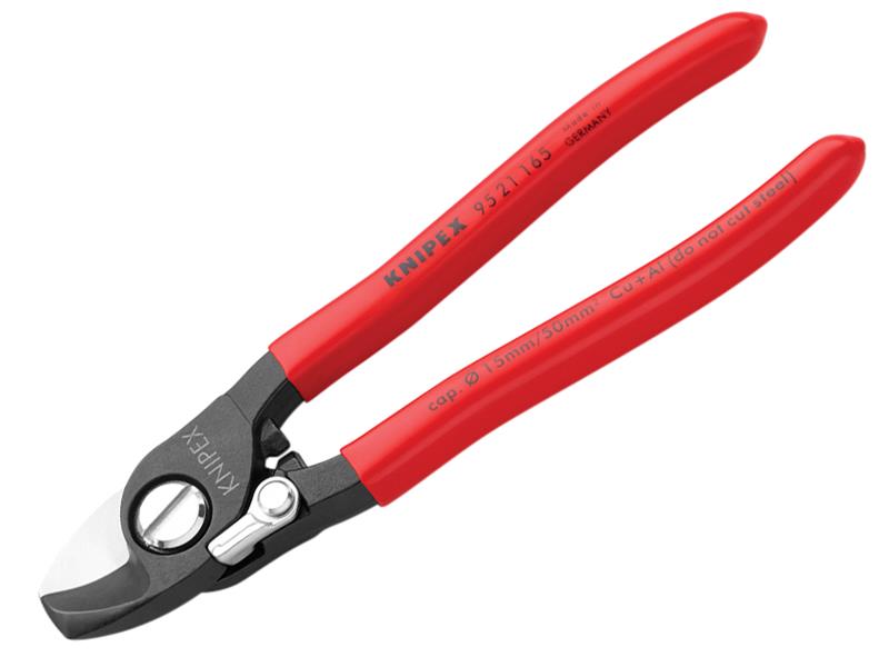 Knipex 95 21 165 SB Cable Shears with Return Spring PVC Grip 160mm (6.1/4in)
