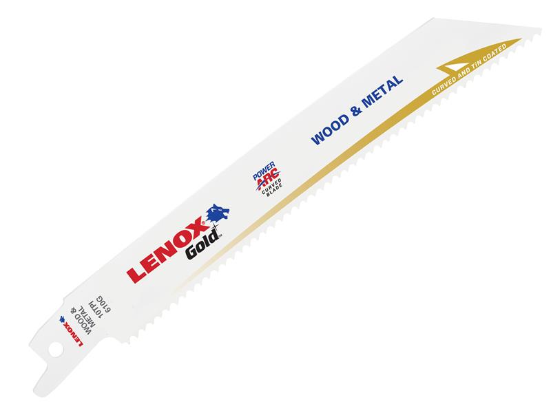 LENOX 21064610GR 610GR Gold® Metal Cutting Reciprocating Saw Blades 150mm 10 TPI (Pack 5)