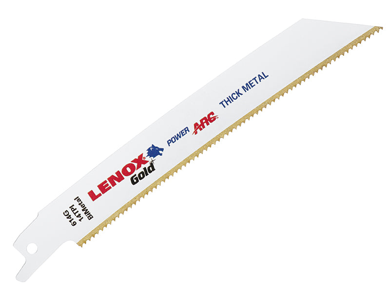 LENOX 21067614GR 614GR Gold® Metal Cutting Reciprocating Saw Blades 150mm 14 TPI (Pack 5)