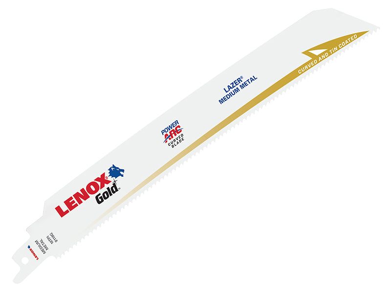 LENOX 210999118GR 9118GR Gold® Extreme Reciprocating Saw Blades 229mm 18 TPI (Pack 5)