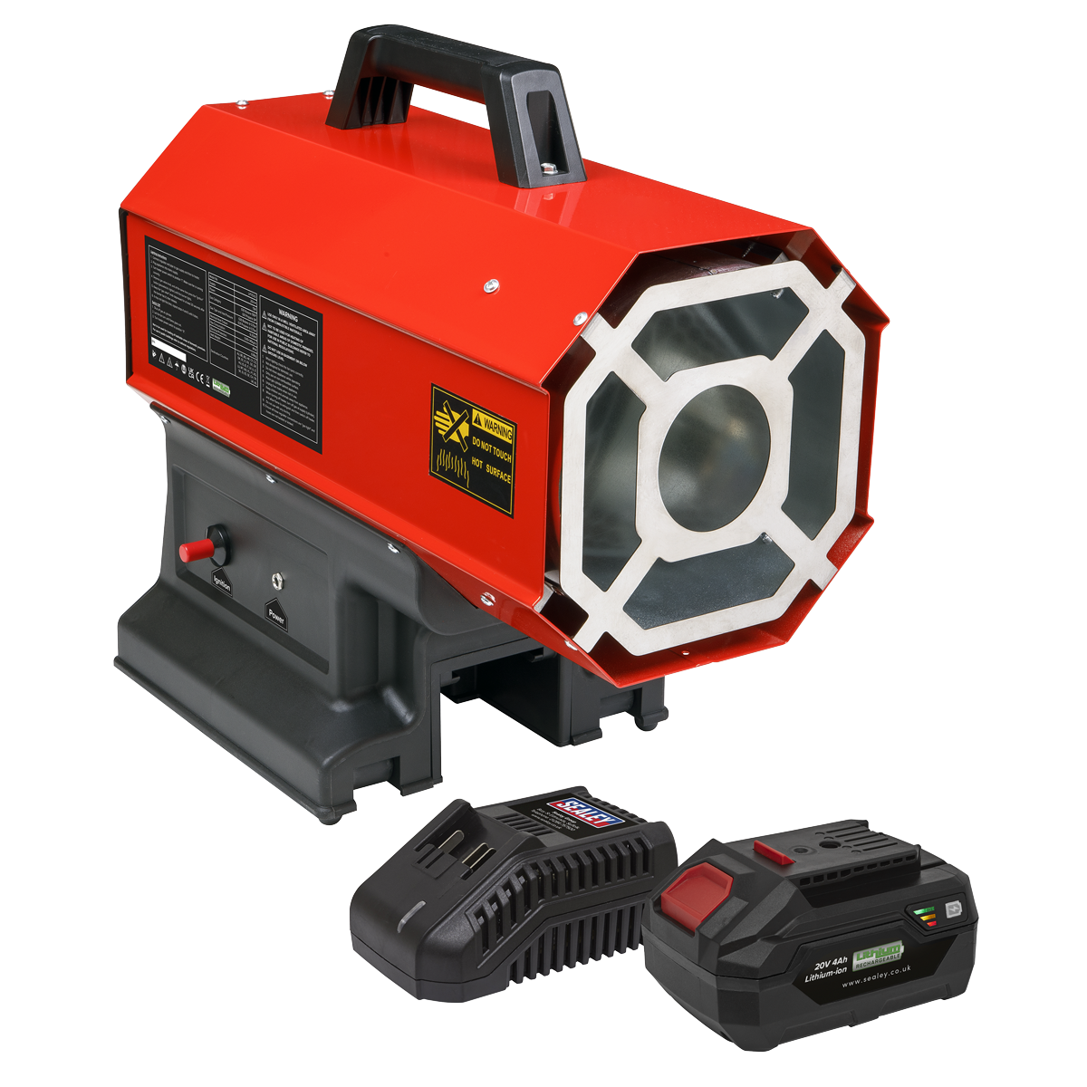 SEALEY - LP69CCOMBO 2-in-1 Cordless/Corded Space Warmer® 30,000-68,000Btu/hr(9-20kW) Propane Heater Kit