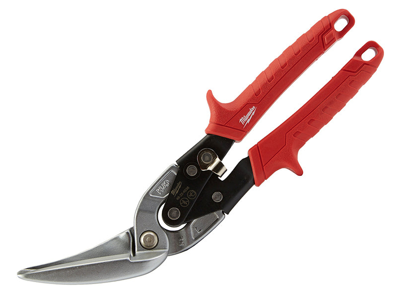 Milwaukee 48224538 Offset Metal Aviation Snips Left Extra Long Straight Cut