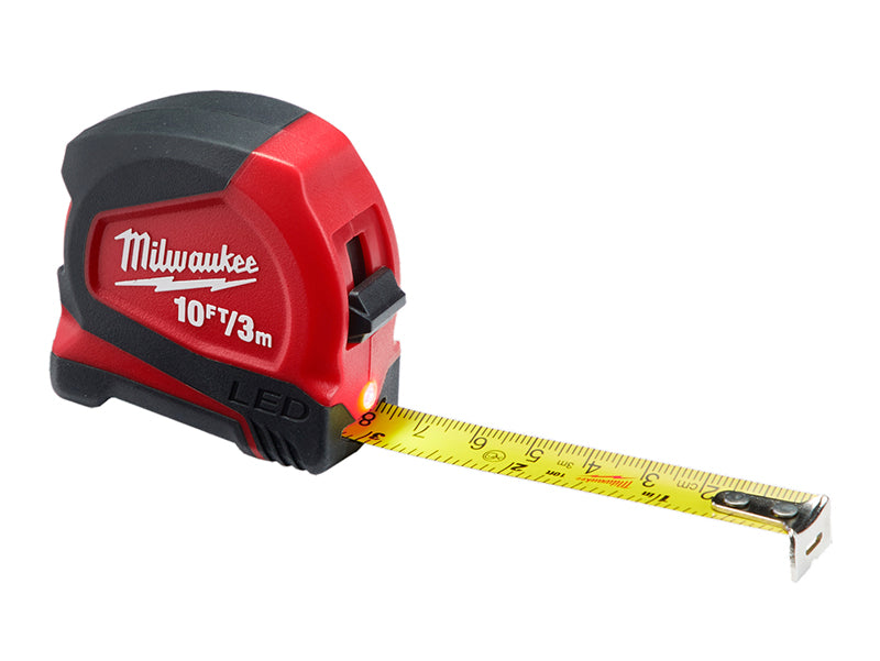Milwaukee 48226602 LED Tape Measure 3m/10ft (Width 12mm)