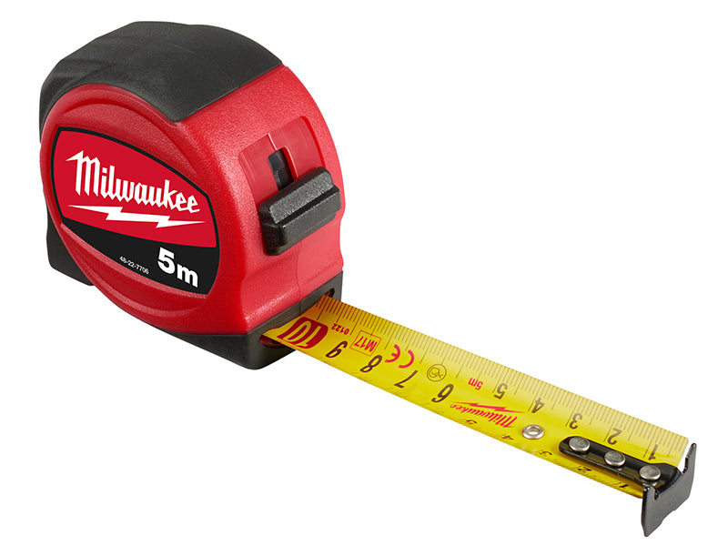 Milwaukee 48227706 Slimline Tape Measure 5m (Width 25mm) (Metric Only)