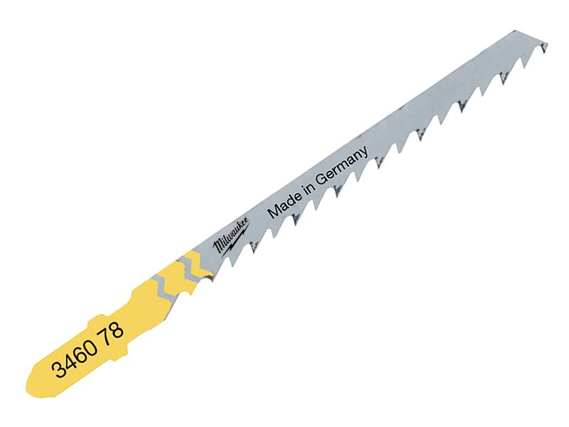 Milwaukee 4932346078 Curve Cutting Wood Jigsaw Blades T244D (Pack 5)