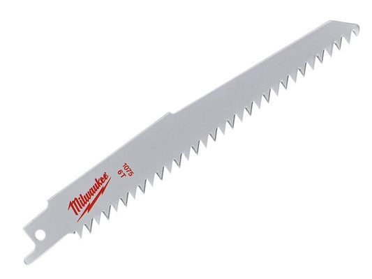 Milwaukee 48001075 SAWZALL® Wood/Plastic Blade 150mm 6 tpi (3)
