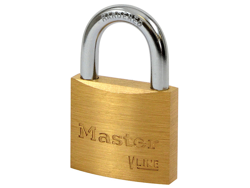 MasterLock 4140KA-4232 V Line Brass 40mm Padlock - Keyed Alike 4232