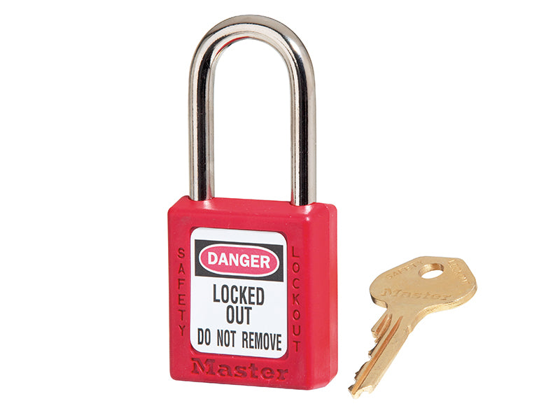 MasterLock 410RED Lockout Padlock – 38mm Body & 6mm Hardened Steel Shackle
