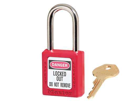 MasterLock 410RED Lockout Padlock – 38mm Body & 6mm Hardened Steel Shackle