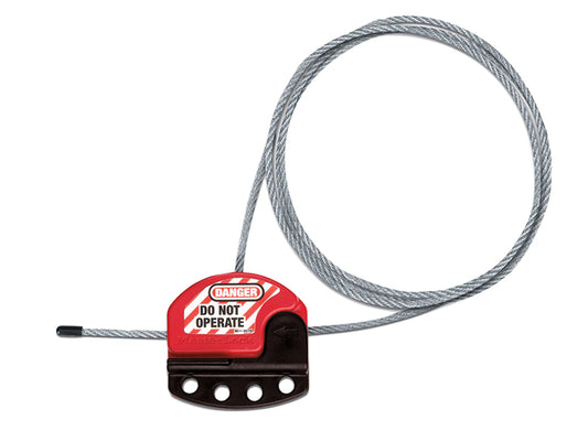 MasterLock S806 Four Padlock Lockout Hasp with Adjustable Cable 1.8m