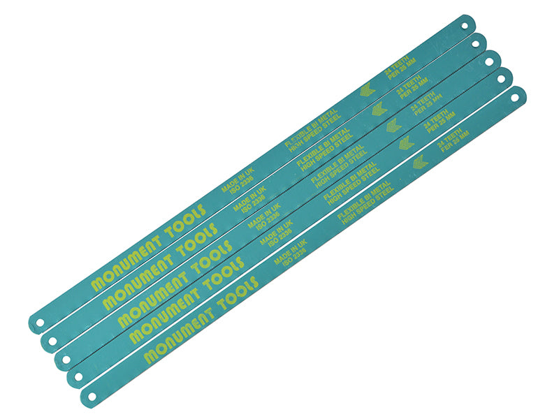 Monument 1925P 1925P Hacksaw Blades 300mm (12in) x 24 TPI Pack 5