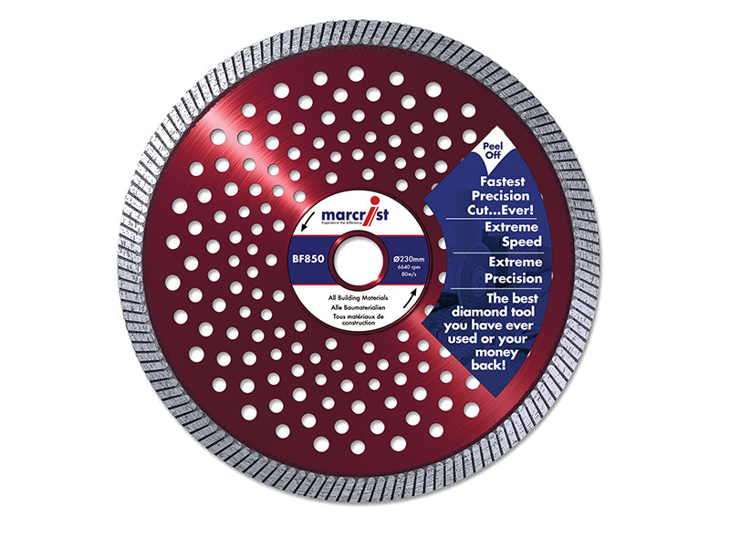 Marcrist 1202.0125.22 BF850 SilentMAX Ultimate Turbo Diamond Blade 125 x 22.2mm