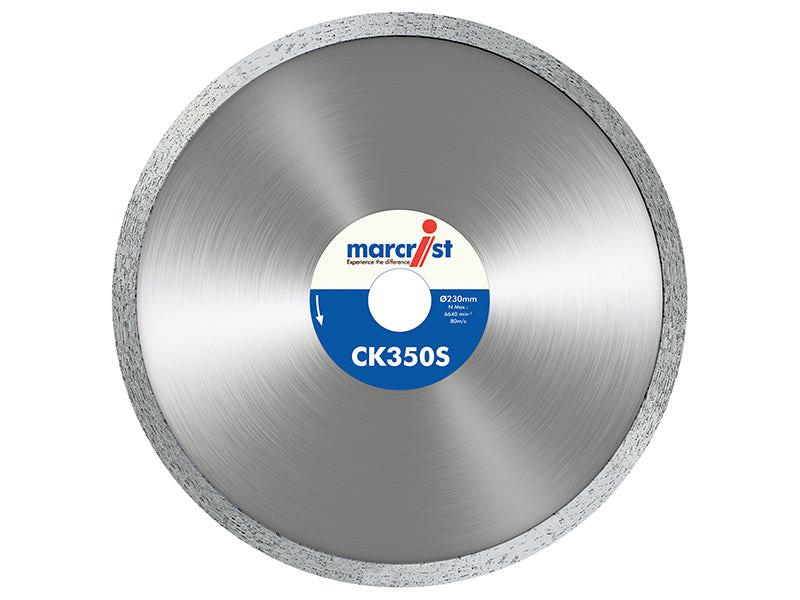 Marcrist 1832.1180.25 CK350 Smooth Rim Diamond Blade Tile Cut 180 x 22.2mm