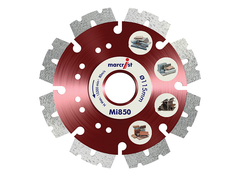 Marcrist 1112.0115.22 Mi850 Fastest Universal Cut Diamond Blade 115 x 22.2mm