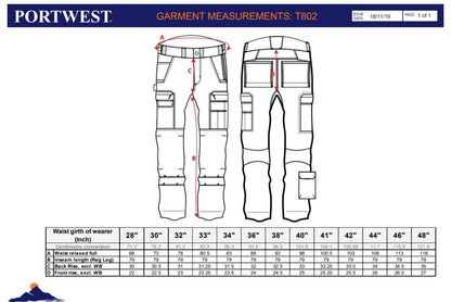 Portwest T802 - KX3 Ripstop Work Trouser Cargo Pants