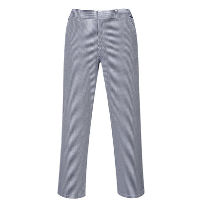 Portwest C075 - Black Sz L  Barnet Chefs Checked Trousers