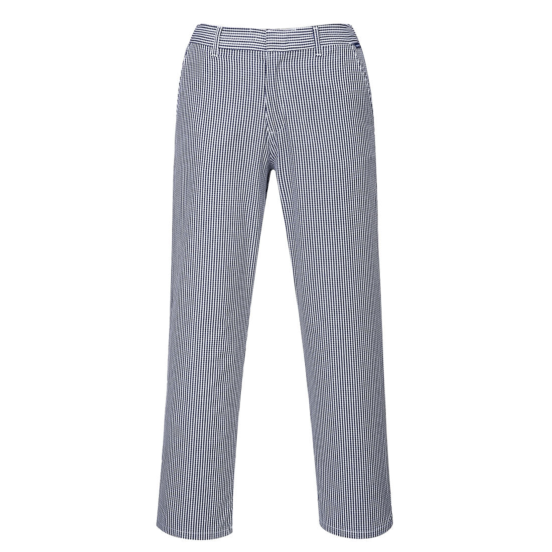 Portwest C075 - Black Sz XS  Barnet Chefs Checked Trousers