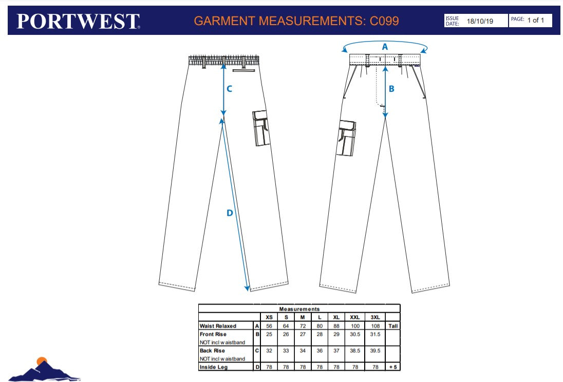 Portwest Ladies Combat Trousers C099