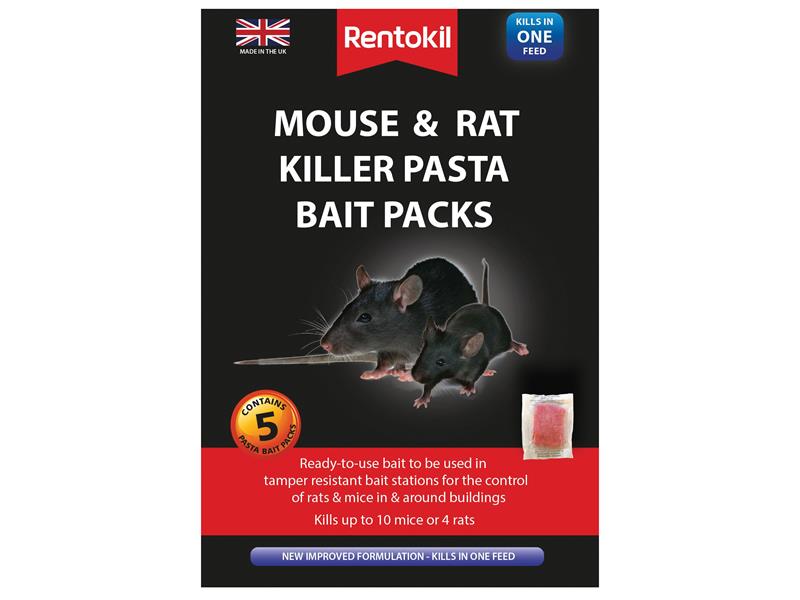 Rentokil FMR51 Mouse & Rat Killer Pasta Bait (Sachets 5)