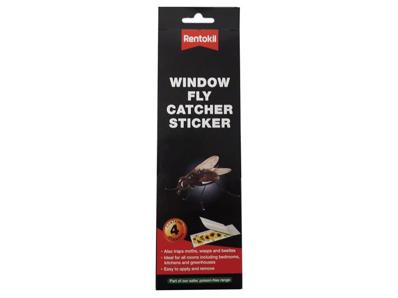 Rentokil FW40 Window Fly Catcher Stickers (Pack 4)